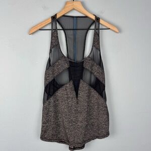 Lululemon If You're Lucky Tank Top Women's Size 2-4 Heather Black Mesh Racerback